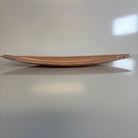 Cavalier Copperware Hammered Leaf Design Tray Decorative Cutout Home Decor E743C - Picture 3 of 8